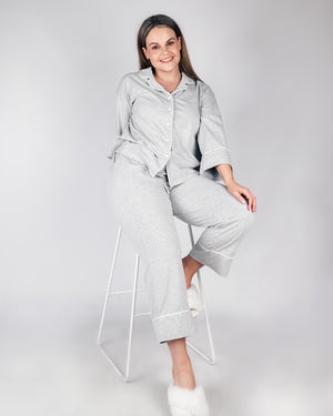 LAUREN Long Oversized Cotton Pyjamas Set